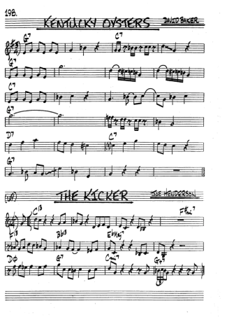 The Real Book of Jazz Kentucky Oysters score for Clarinet (Bb)