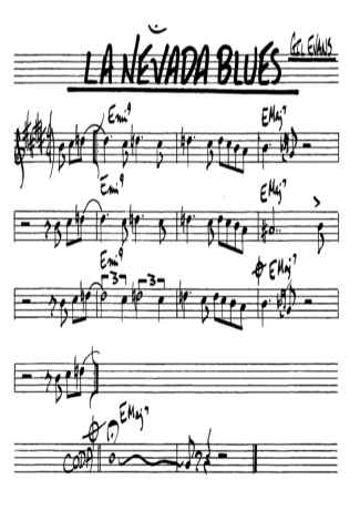 The Real Book of Jazz La Nevada Blues score for Alto Saxophone