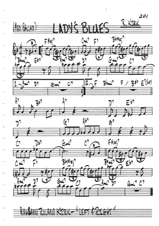 The Real Book of Jazz Ladys Blues score for Clarinet (C)