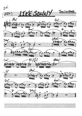 The Real Book of Jazz Like Sonny score for Alto Saxophone
