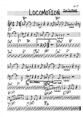 The Real Book of Jazz Locomotion score for Clarinet (C)
