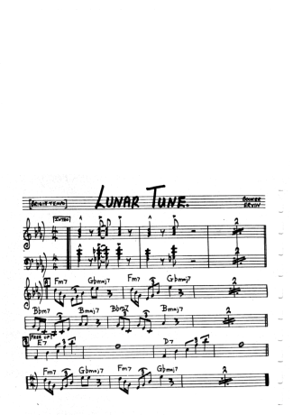 The Real Book of Jazz Lunar Tune score for Clarinet (C)