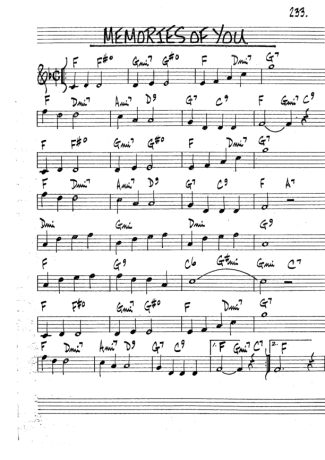 The Real Book of Jazz Memories Of You score for Trumpet