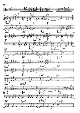 The Real Book of Jazz Menina Flor score for Tenor Saxophone Soprano (Bb)