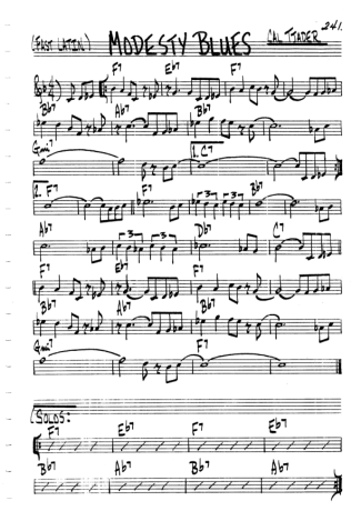 The Real Book of Jazz Modesty Blues score for Keyboard