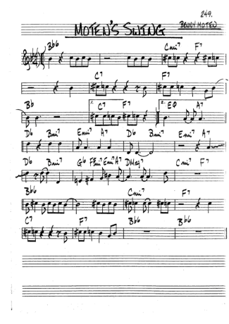 The Real Book of Jazz Motens Swing score for Tenor Saxophone Soprano (Bb)