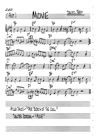 The Real Book of Jazz Move score for Clarinet (C)