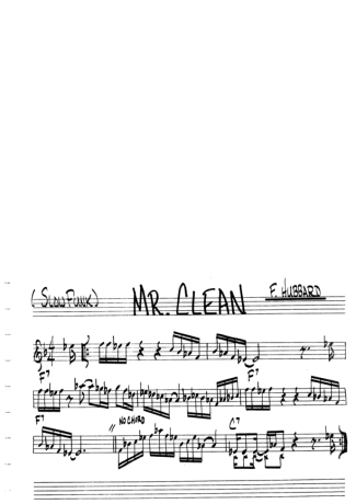 The Real Book of Jazz Mr Clean score for Flute