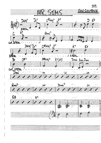 The Real Book of Jazz Mr Sims score for Trumpet