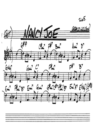 The Real Book of Jazz Nancy Joe score for Alto Saxophone