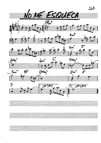 The Real Book of Jazz No Me Esqueça score for Alto Saxophone