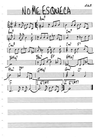 The Real Book of Jazz No Me Esqueça score for Clarinet (C)