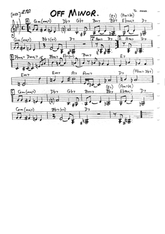The Real Book of Jazz Off Minor score for Flute