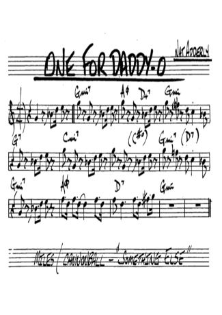 The Real Book of Jazz One For Daddy O score for Alto Saxophone