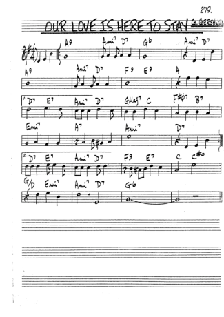 The Real Book of Jazz Our Love Is Here To Stay score for Trumpet