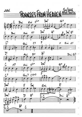The Real Book of Jazz Pennies From Heaven score for Clarinet (C)