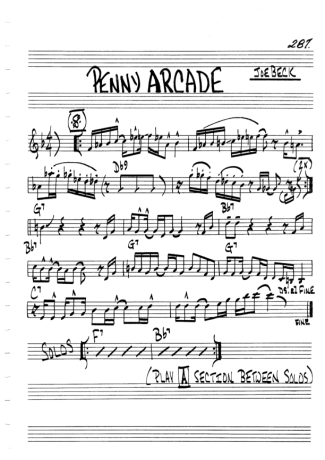The Real Book of Jazz Penny Arcade score for Clarinet (C)