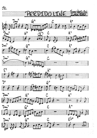The Real Book of Jazz Perdido Line score for Tenor Saxophone Soprano (Bb)