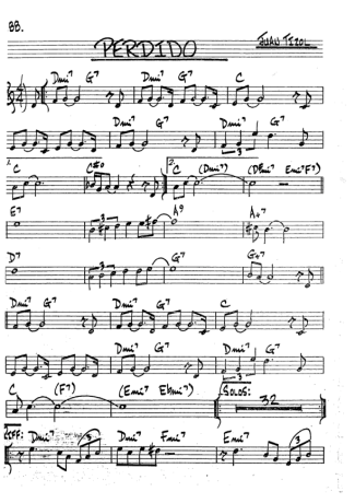 The Real Book of Jazz Perdido score for Tenor Saxophone Soprano (Bb)