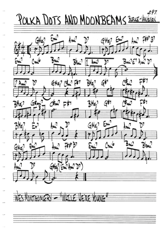 The Real Book of Jazz Polka Dots And Moonbeams score for Clarinet (C)