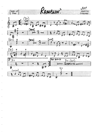The Real Book of Jazz Ramblin score for Harmonica