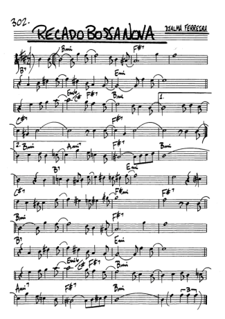 The Real Book of Jazz Recado Bossa Nova score for Alto Saxophone