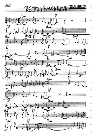 The Real Book of Jazz Recado Bossa Nova score for Clarinet (C)