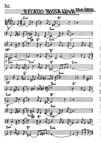 The Real Book of Jazz Recado Bossa Nova score for Tenor Saxophone Soprano (Bb)