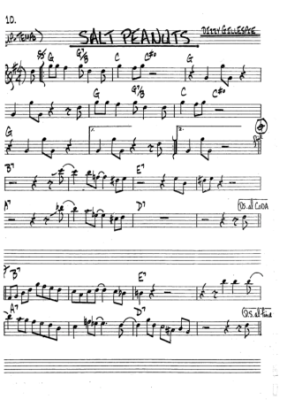 The Real Book of Jazz Salt Peanuts score for Tenor Saxophone Soprano (Bb)
