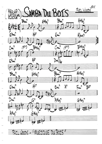 The Real Book of Jazz Samba Du Bois score for Clarinet (C)