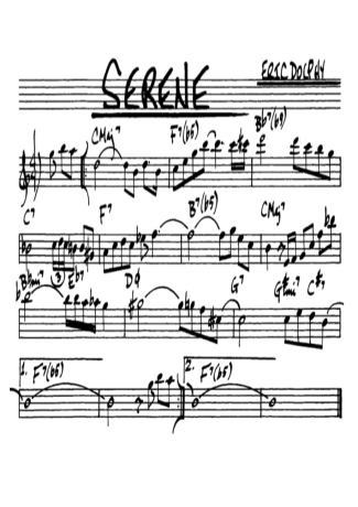 The Real Book of Jazz Serene score for Alto Saxophone