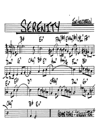 The Real Book of Jazz Serenity score for Alto Saxophone