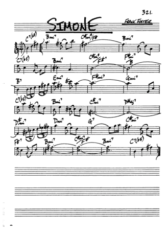 The Real Book of Jazz Simone score for Alto Saxophone