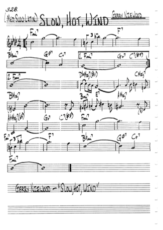 The Real Book of Jazz Slow Hot Wind score for Clarinet (C)