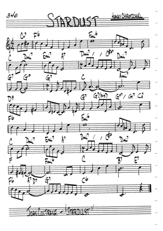 The Real Book of Jazz Stardust score for Clarinet (C)