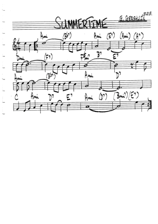 The Real Book of Jazz Summertime score for Clarinet (C)