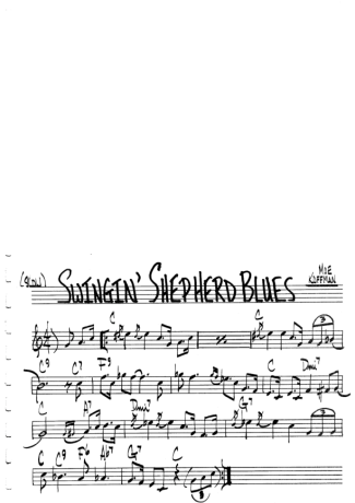 The Real Book of Jazz Swingin Shepherd Blues score for Clarinet (C)
