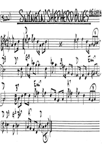The Real Book of Jazz Swingin Shepherd Blues score for Tenor Saxophone Soprano (Bb)