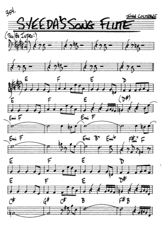 The Real Book of Jazz Syeedas Song Flute score for Alto Saxophone