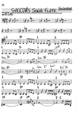 The Real Book of Jazz Syeedas Song Flute score for Tenor Saxophone Soprano (Bb)