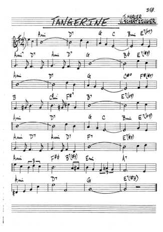 The Real Book of Jazz Tangerine score for Tenor Saxophone Soprano (Bb)