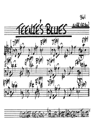The Real Book of Jazz Teenies Blues score for Alto Saxophone