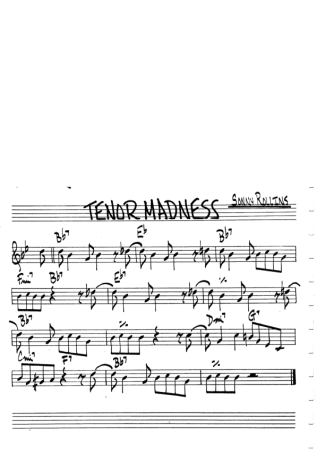 The Real Book of Jazz Tenor Madness score for Flute