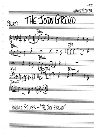 The Real Book of Jazz The Jody Grind score for Clarinet (C)