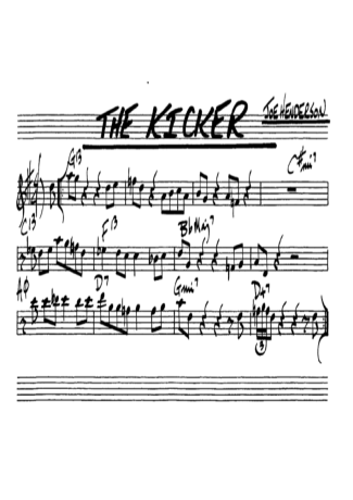 The Real Book of Jazz The Kicker score for Alto Saxophone
