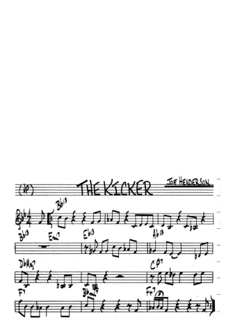 The Real Book of Jazz The Kicker score for Clarinet (C)