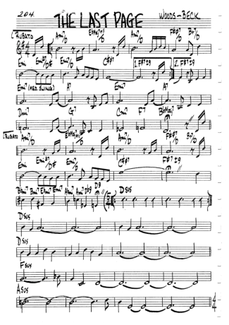The Real Book of Jazz The Last Page score for Clarinet (C)