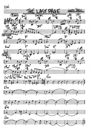 The Real Book of Jazz The Last Page score for Trumpet