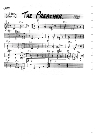 The Real Book of Jazz The Preacher score for Clarinet (C)