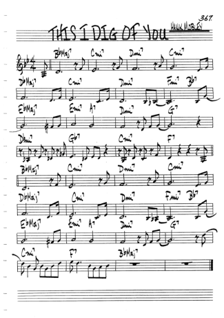 The Real Book of Jazz This I Dig Of You score for Clarinet (C)
